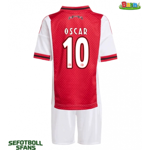 Ajax Oscar Gloukh #10 Hemmaställ Barn 2025-26 Kortärmad (+ Korta byxor)